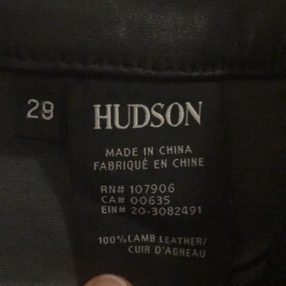 Hudson Nico Mid-Rise Super Skinny Leather Pant - Picture 2 of 4